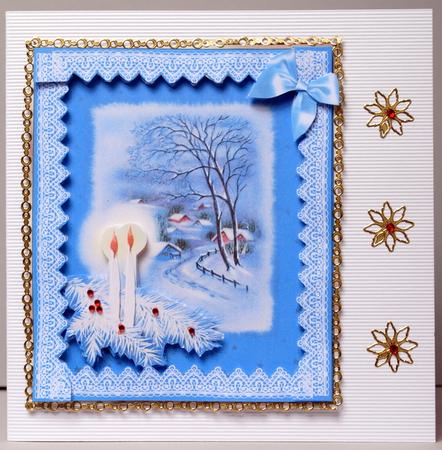 Winter Candles - Combination Decoupage & Spiral Stacker by Kristina Norbat