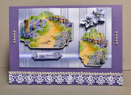 Bluebell Wood Bracket Panel Card Front by Kristina Norbat