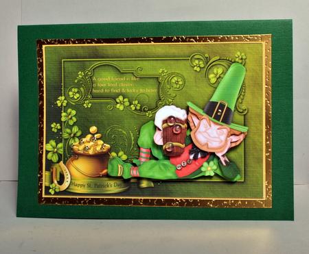 St Patrick's Day Leprechaun Card Topper & Decoupage by Kristina Norbat