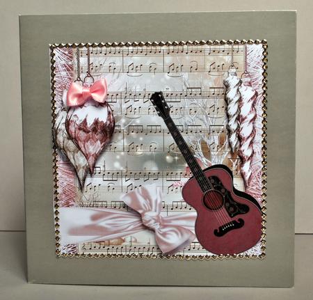 The Christmas Guitar Card Topper by Kristina Norbat