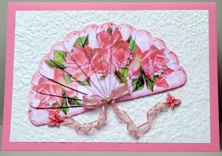 Pink Roses - Fan Sheet by Kristina Norbat