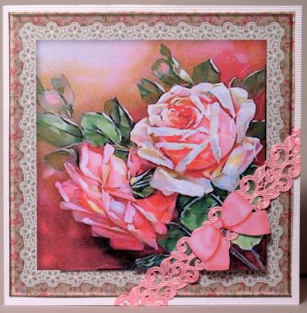Just Roses Wavy Edged Corner Stacker by Kristina Norbat