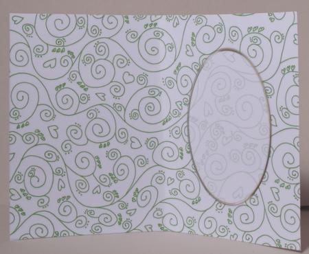 A5 Pretty Rose Swirls Card Front or Insert by Kristina Norbat