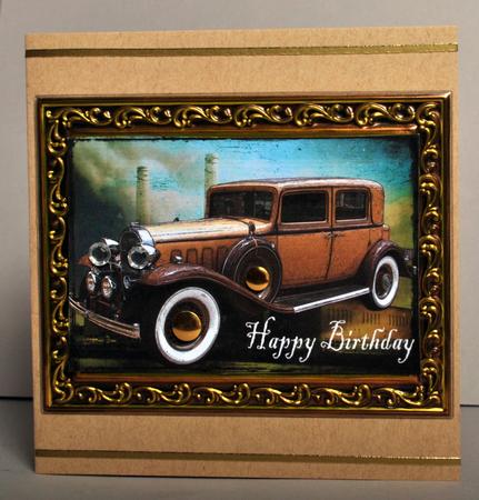 2 Vintage Cars Quick Card Fronts by Kristina Norbat