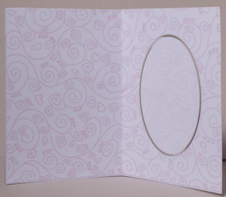 A5 Pretty Rose Swirls Card Front or Insert by Kristina Norbat