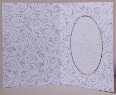 A5 Pretty Rose Swirls Card Front or Insert by Kristina Norbat