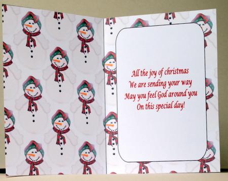 Snowman Insert with Verse by Kristina Norbat
