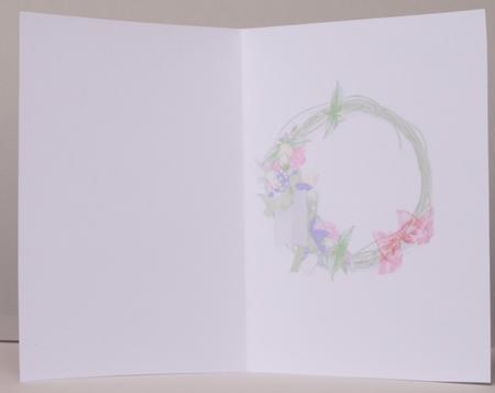 Floral Wreath with Fuschias Insert Sheet by Kristina Norbat