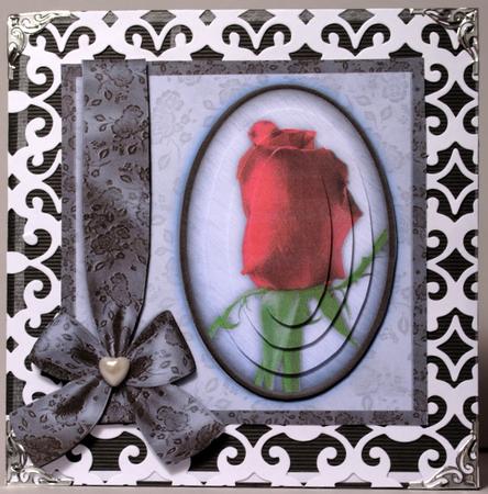 Evening Rose - Pyramid Card by Kristina Norbat