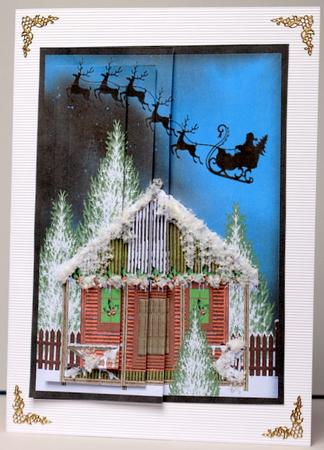 Christmas House and Santa by Kristina Norbat
