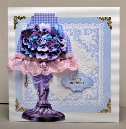 Lamp Card Violets by Kristina Norbat