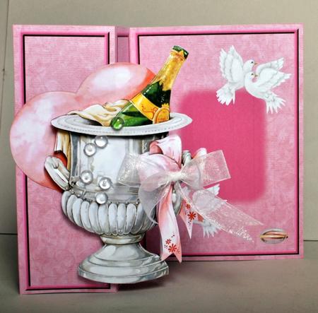 Wedding Bottle 3D Cut Fold Back Mini Kit by Kristina Norbat