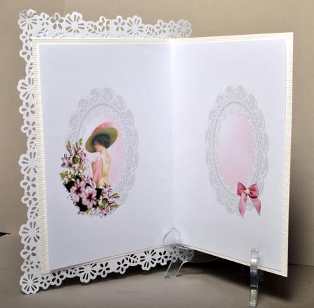 Vintage Lady in Lace and Pearl Frame for Mum Insert by Kristina Norbat