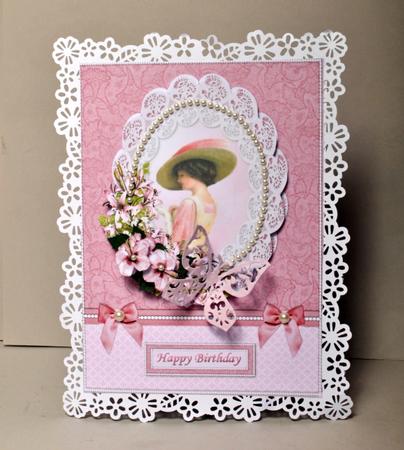 Vintage Lady in Lace and Pearl Frame for Mum by Kristina Norbat