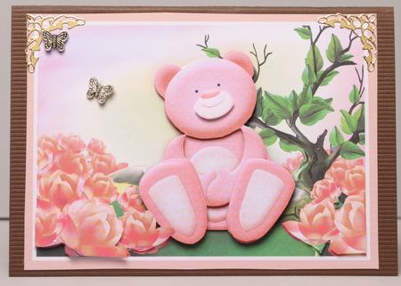 Bear Amongst the Peonies Topper and Decoupage by Kristina Norbat
