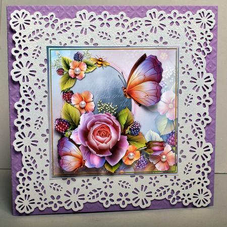 Lilac Roses & Butterflies by Kristina Norbat