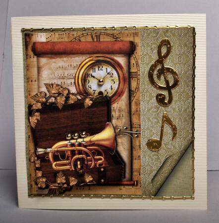 Vintage Trumpet & Sheet Music + Easy Decoupage by Kristina Norbat