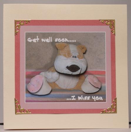 Cuddly Dog Get Well Soon Card by Kristina Norbat