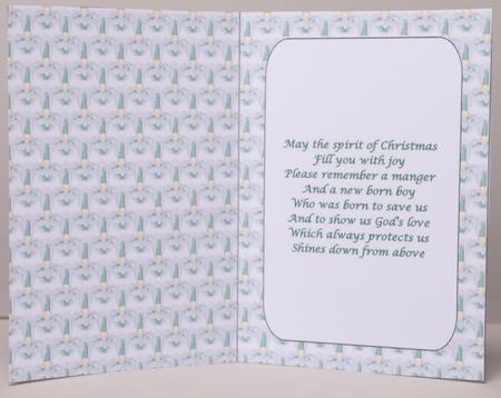 Green Christmas Candle Insert with Verse by Kristina Norbat