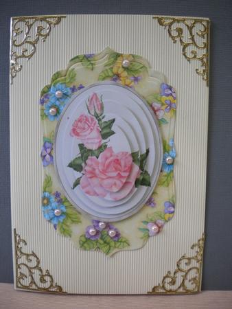 Pink Rose Oval Pyramid by Kristina Norbat