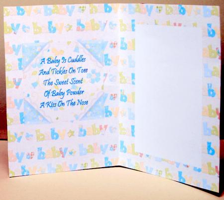 Beautiful Baby Boy Verse Card Insert by Kristina Norbat