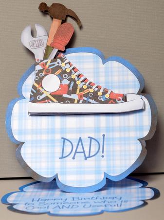 Cool and Useful - Male Birthday Flower Easel Card or Topper by Kristina Norbat