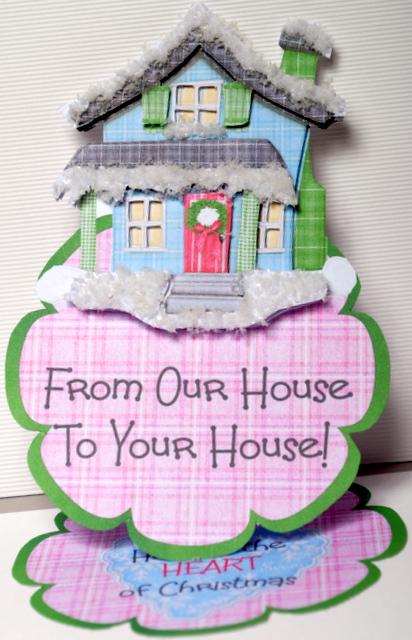 Home is the Heart of Christmas - Flower Easel Card or Topper by Kristina Norbat
