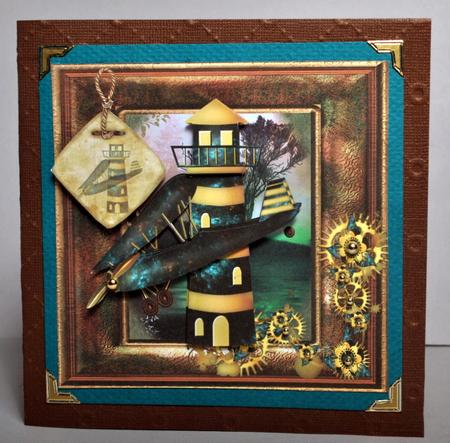 Masculine Steampunk Style Lighthouse and Plane Mini Kit by Kristina Norbat