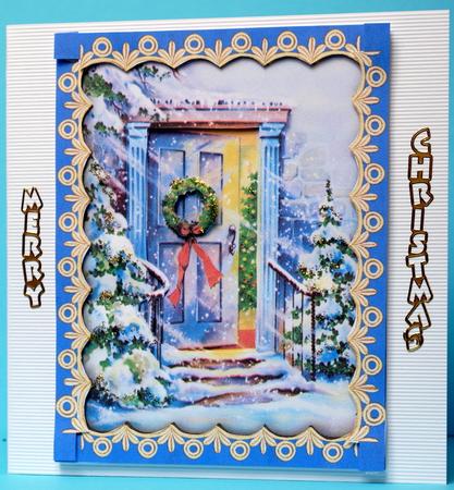 Christmas Welcome- Combination Decoupage Spiral Side Stacker by Kristina Norbat
