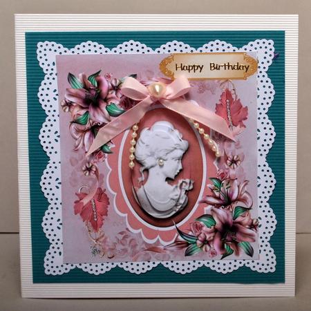 Beautiful Cameo Lady in Pink by Kristina Norbat