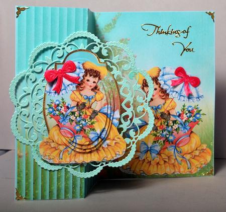 Walking Through the Poppy Field No Hole Fold Back Card by Kristina Norbat