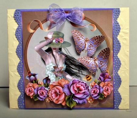 Butterflie Girl in Enchanted Garden by Kristina Norbat