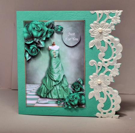 Gorgeous Teal Dress & Roses Mini Kit by Kristina Norbat