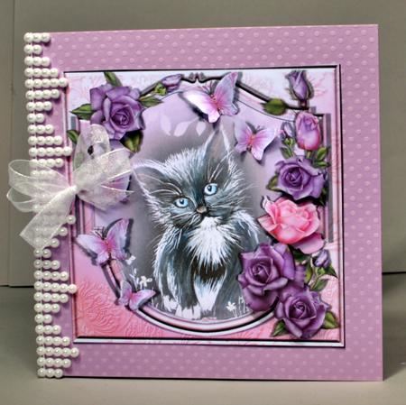 Misty Eyes Kitten - 8x8 Topper by Kristina Norbat