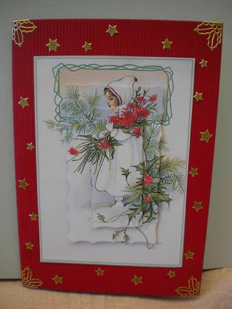 Christmas Girl with Holly by Kristina Norbat