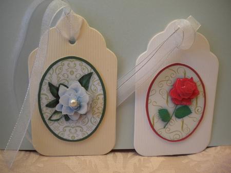 Rose Cameo Toppers with Decoupage by Kristina Norbat