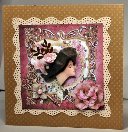 Key to My Heart Victorian Lady & Decoupage by Kristina Norbat