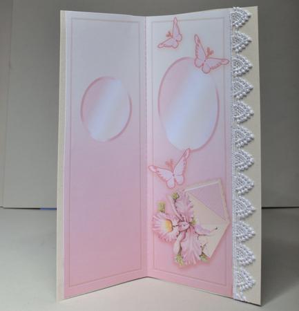 Vintage Orchids and Butterflies Large Dl Blank Insert by Kristina Norbat