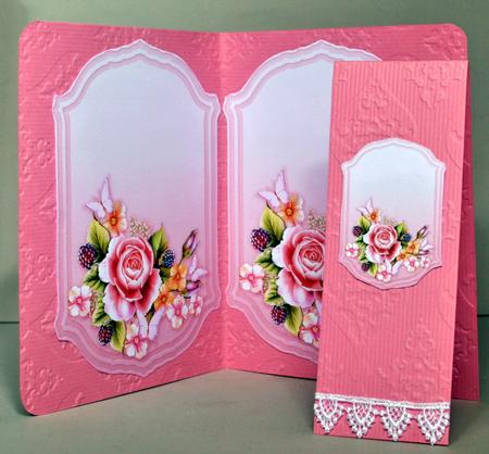 Pink Roses and Butterflies Insert Plates by Kristina Norbat