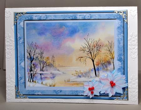Winter Reflections with Poinsettia and Sentiments by Kristina Norbat