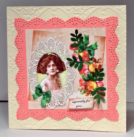 Vintage Lady and Flowers by Kristina Norbat