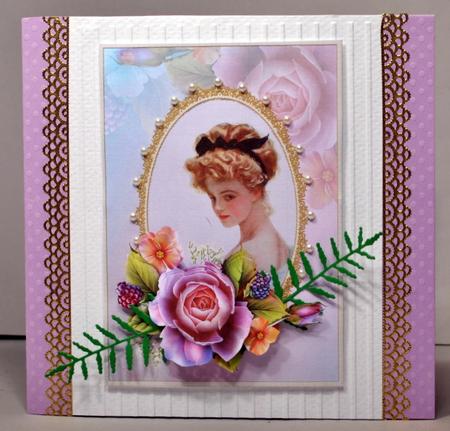 Victorian Cameo with Flowers by Kristina Norbat