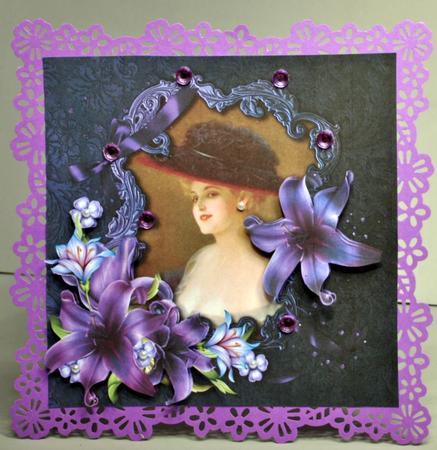 Smiling Lilies Portrait Quick Card by Kristina Norbat