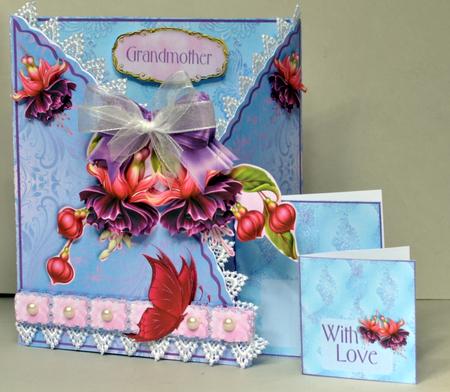 Curved Flap Gatefold Kit - Fuschia Bow by Kristina Norbat
