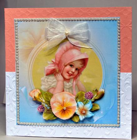 Vintage Girl & Summer Flowers by Kristina Norbat