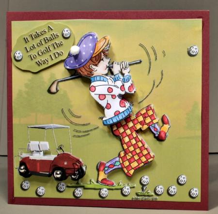 Hitting the Golf Balls with Decoupage by Kristina Norbat