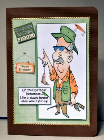 Sam Life is Better Fishing Quick Card by Kristina Norbat