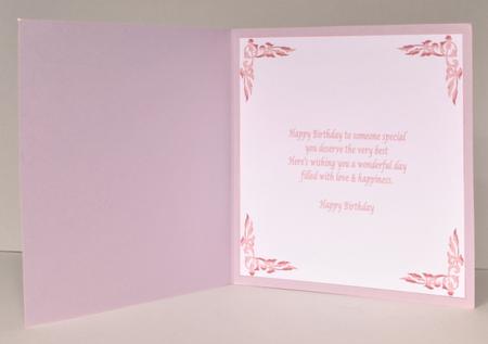 Pretty Pink 7.5x7.5ins Birthday Insert by Kristina Norbat