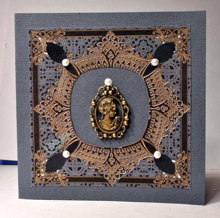 Black Ornate Lace Frame Scrapbook Quick Page by Kristina Norbat