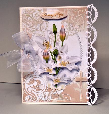 Pearl Satin Lillies Sympathy by Kristina Norbat